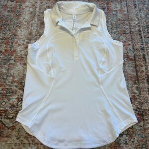 Lululemon Athletica White Sleeveless Tank Top